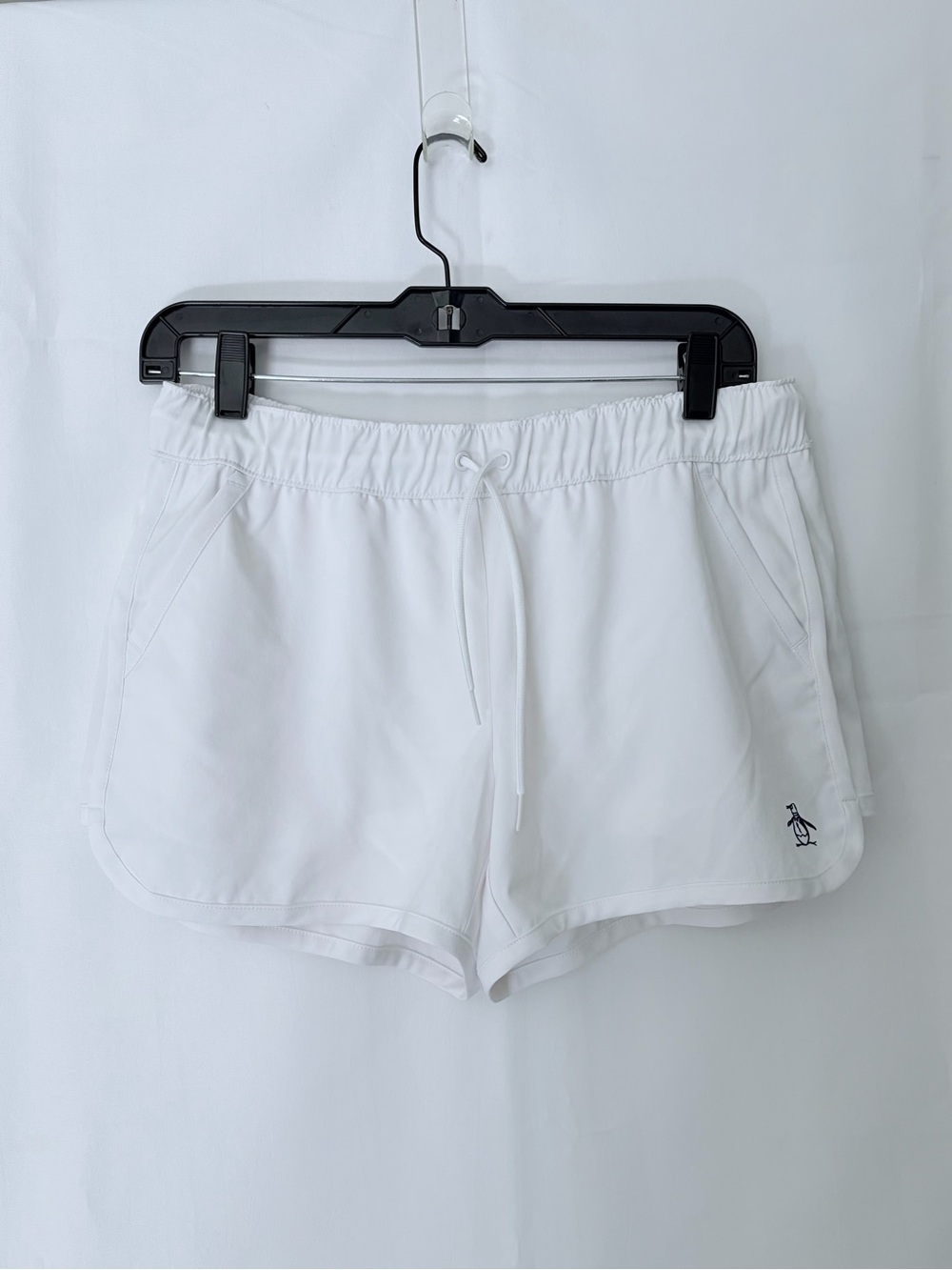 Original Penguin White Athletic Drawstring Tennis Shorts